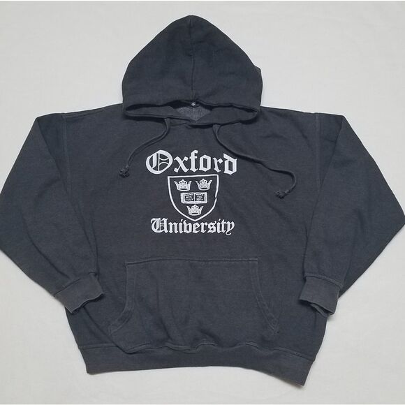 VINTAGE Oxford University Crest Spell Out Hoodie - Picture 1 of 9